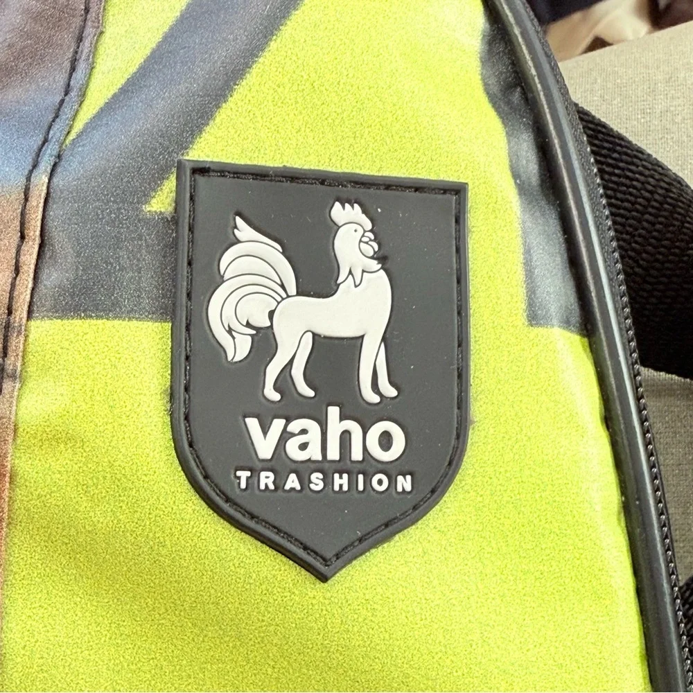 Vaho Trashion Colorful Graphic crossbody Bag made with recycled materials